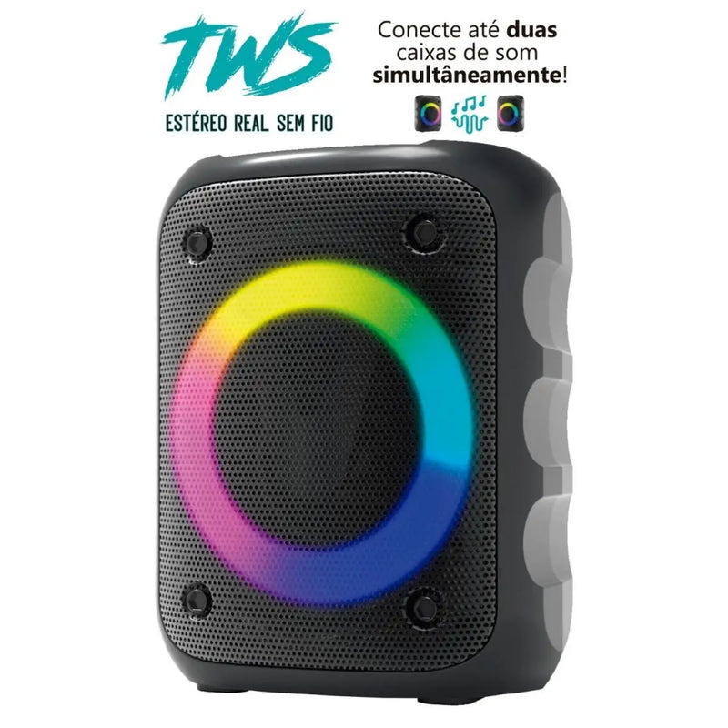 Caixa de som Bluetooth LED RGB Portátil