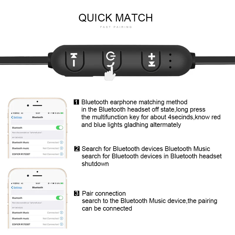 Fone S8 Bluetooth Magnetico