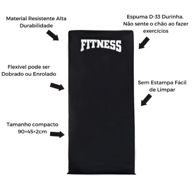 Kit Academia Colchonete De Academia Treino Corda De Pular Roda Abdominal