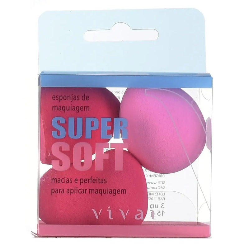 Kit C/3 Esponjas de Maquiagem Super Suave Vivai 5000