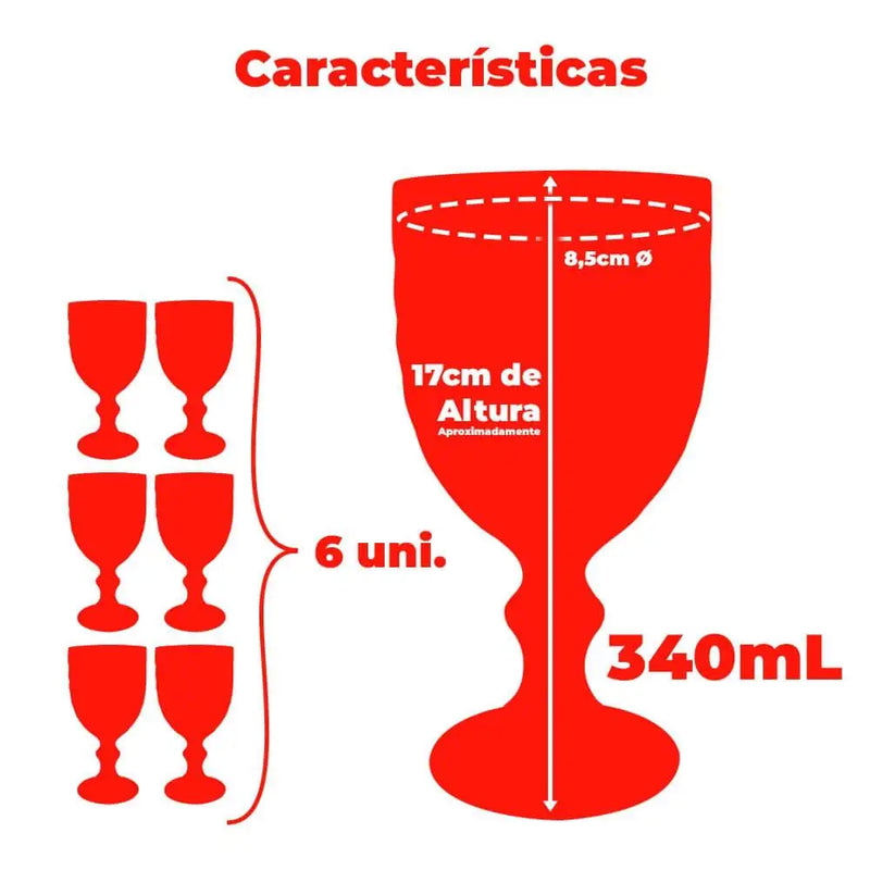 6 Taças 340ml