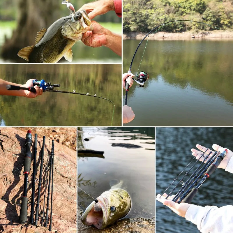 Vara de Pesca de fibra de carbono